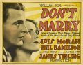 Don't Marry  (1928)